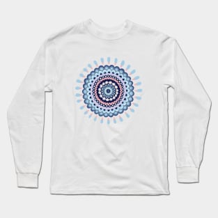 Mandala Blue Long Sleeve T-Shirt